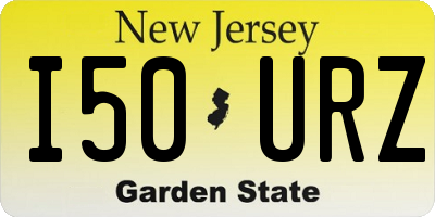 NJ license plate I50URZ