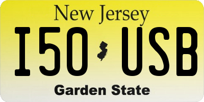 NJ license plate I50USB