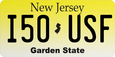 NJ license plate I50USF