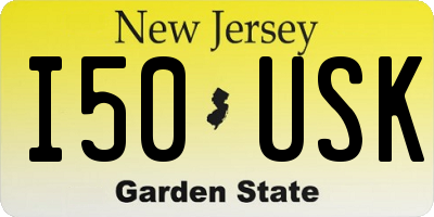 NJ license plate I50USK