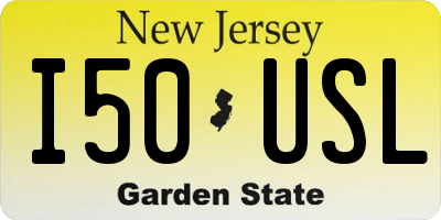 NJ license plate I50USL