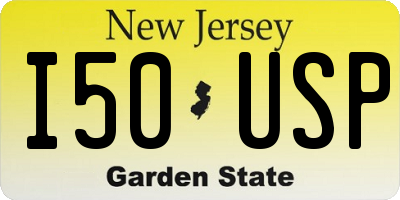 NJ license plate I50USP