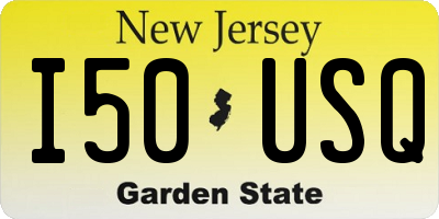 NJ license plate I50USQ