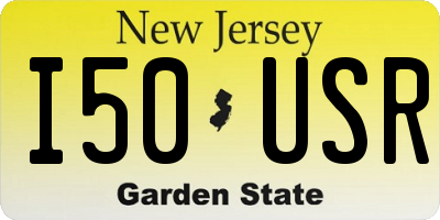 NJ license plate I50USR