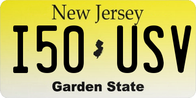 NJ license plate I50USV