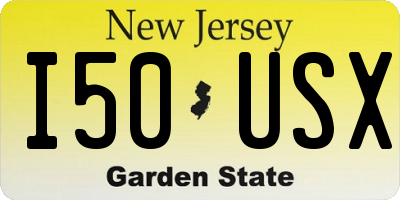 NJ license plate I50USX