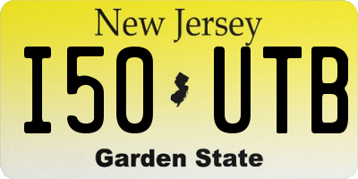 NJ license plate I50UTB