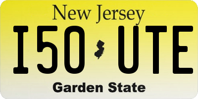 NJ license plate I50UTE