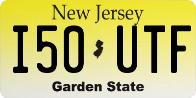 NJ license plate I50UTF