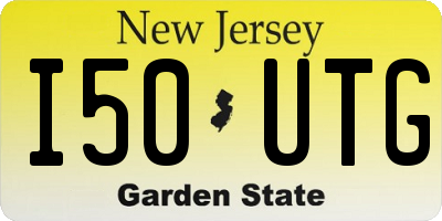 NJ license plate I50UTG
