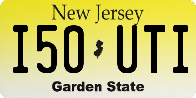 NJ license plate I50UTI