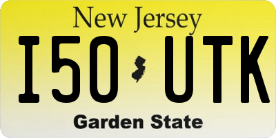 NJ license plate I50UTK
