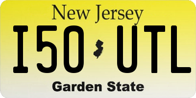 NJ license plate I50UTL