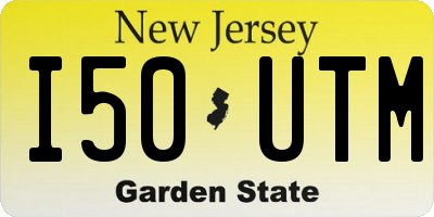 NJ license plate I50UTM
