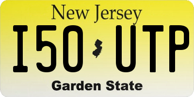 NJ license plate I50UTP