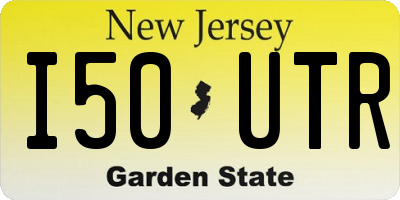 NJ license plate I50UTR