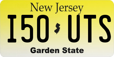 NJ license plate I50UTS