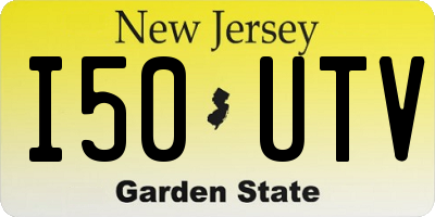 NJ license plate I50UTV