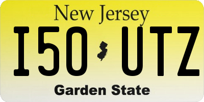 NJ license plate I50UTZ