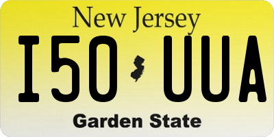 NJ license plate I50UUA