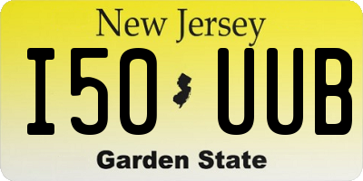 NJ license plate I50UUB