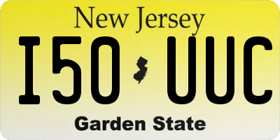 NJ license plate I50UUC