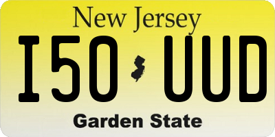 NJ license plate I50UUD