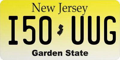 NJ license plate I50UUG
