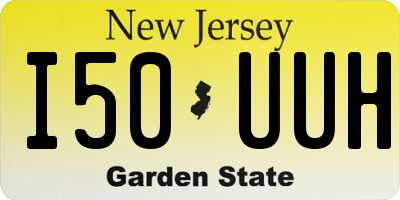 NJ license plate I50UUH