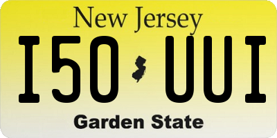 NJ license plate I50UUI