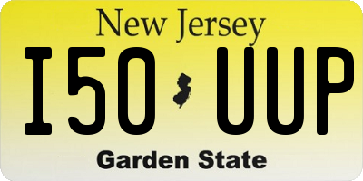 NJ license plate I50UUP