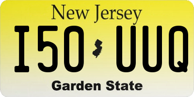 NJ license plate I50UUQ