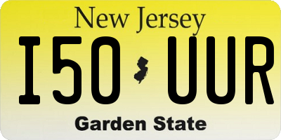 NJ license plate I50UUR