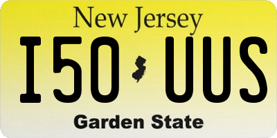 NJ license plate I50UUS