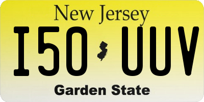 NJ license plate I50UUV