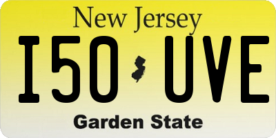NJ license plate I50UVE
