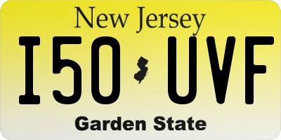 NJ license plate I50UVF