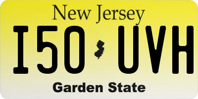 NJ license plate I50UVH