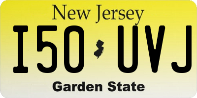 NJ license plate I50UVJ