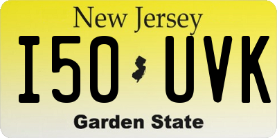 NJ license plate I50UVK