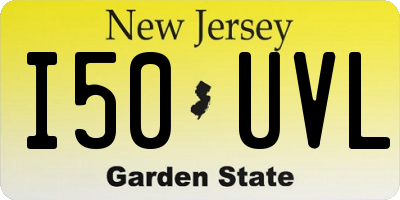 NJ license plate I50UVL