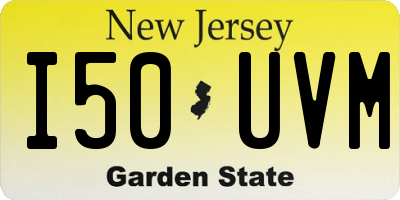NJ license plate I50UVM