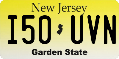 NJ license plate I50UVN