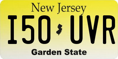 NJ license plate I50UVR