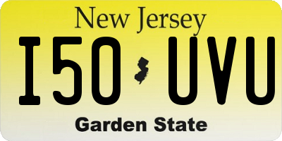 NJ license plate I50UVU