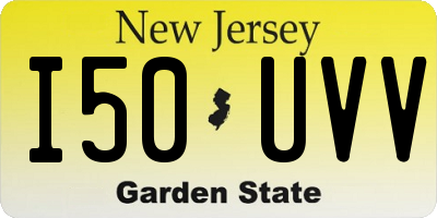 NJ license plate I50UVV