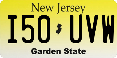 NJ license plate I50UVW