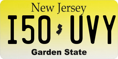 NJ license plate I50UVY