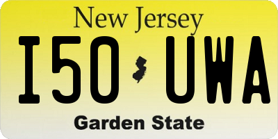NJ license plate I50UWA