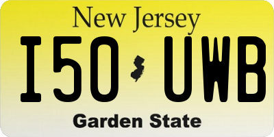 NJ license plate I50UWB